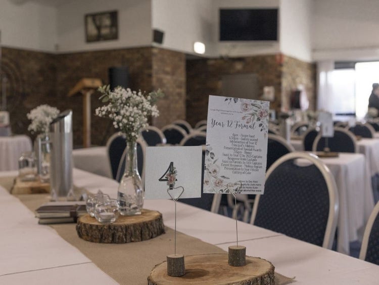 Table settings at the formal